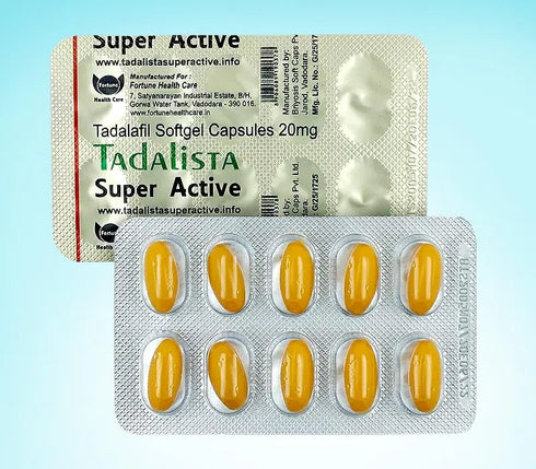 Tadalista Super Active 20mg 10 capsule moi cu gel