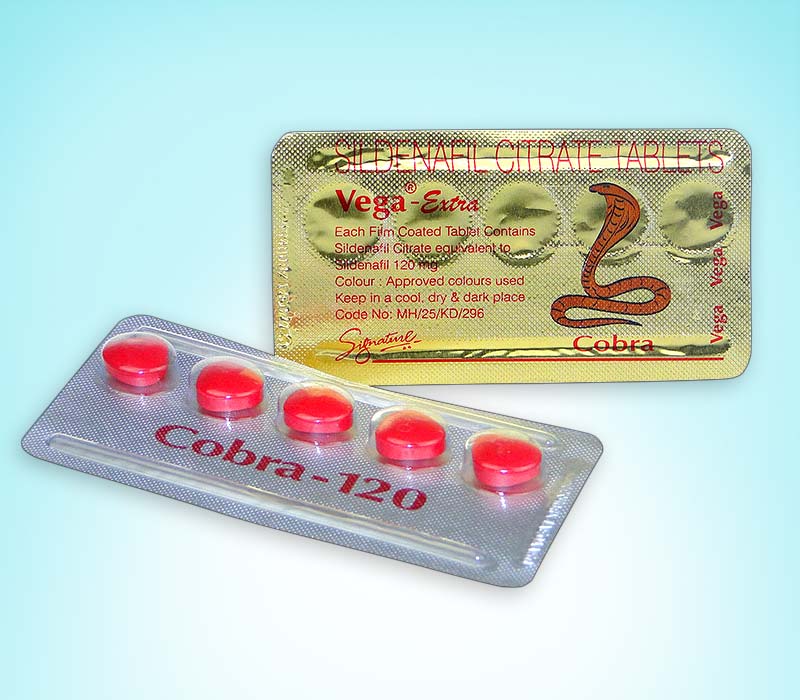 Cobra 120 - Pastile pentru stimularea erectiei cu 120mg de sildenafil