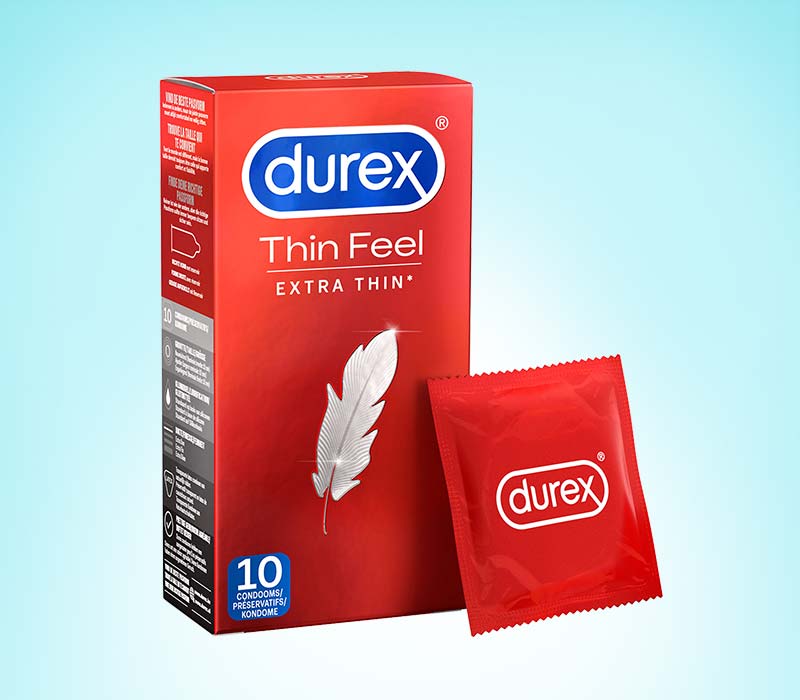 Prezervative extra fine Durex Thin Feel Extra Thin - cutie 10 prezervative