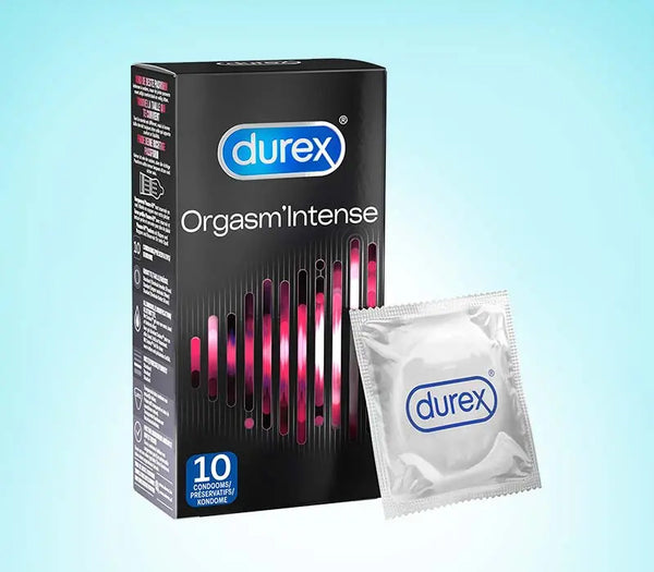 Prezervative cu striatii Durex Orgasm Intense - cutie 10 prezervative 10 prezervative