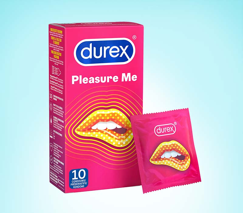 Prezervative cu striatii Durex Pleasure Me - cutie 10 prezervative