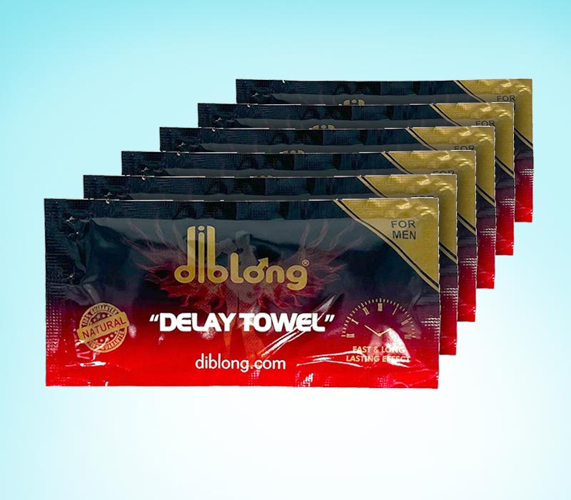 Set 6 servetele DIBLONG - Delay Towel, impotriva ejaculării precoce