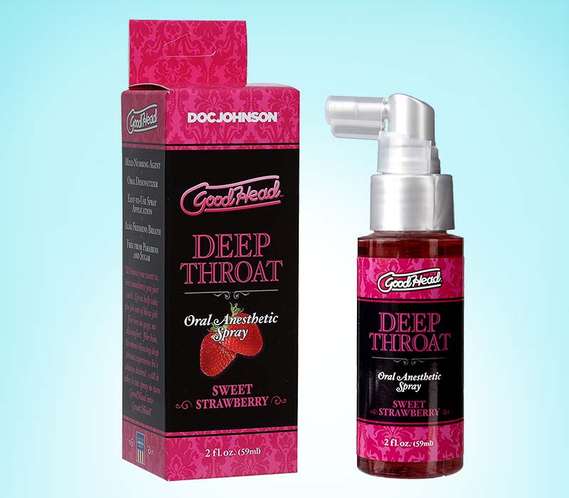GoodHead 60ml - spray pentru sex oral adanc, aroma de capsuni